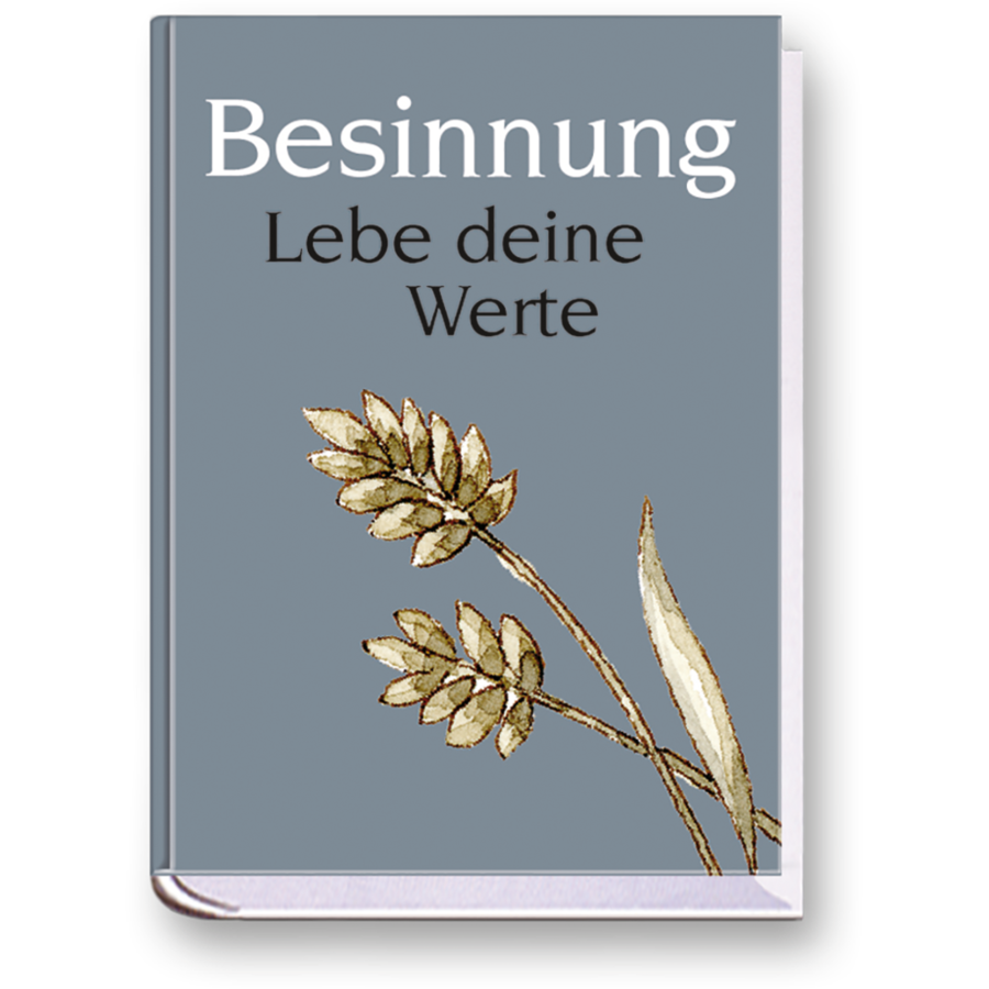 Besinnung Geschenkbuch Handgefertigtes Miniaturbuch Cover Buch Vorderseite EDITION XXS Onlineshop