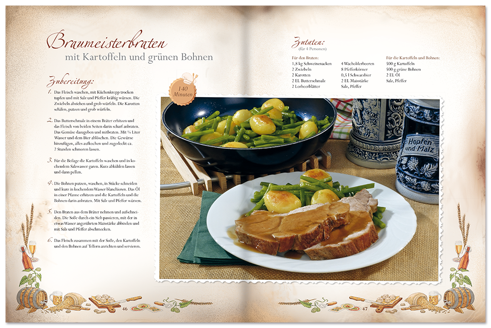 Bierrezepte ohne Schnickschnack Kochbuch Bierrezepte zum selberbrauen Leseprobe S46-47 EDITION XXL Onlineshop