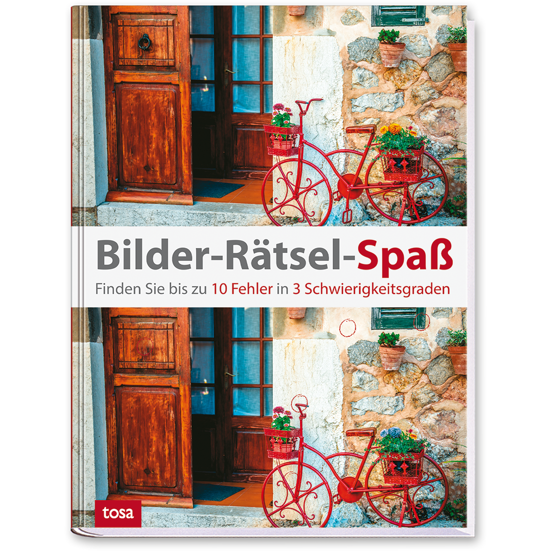 Bilder-Rätsel-Spaß Beschäftigungsbuch Graue Zellen trainieren Rätsel Cover Buch Vorderseite Tosa Onlineshop