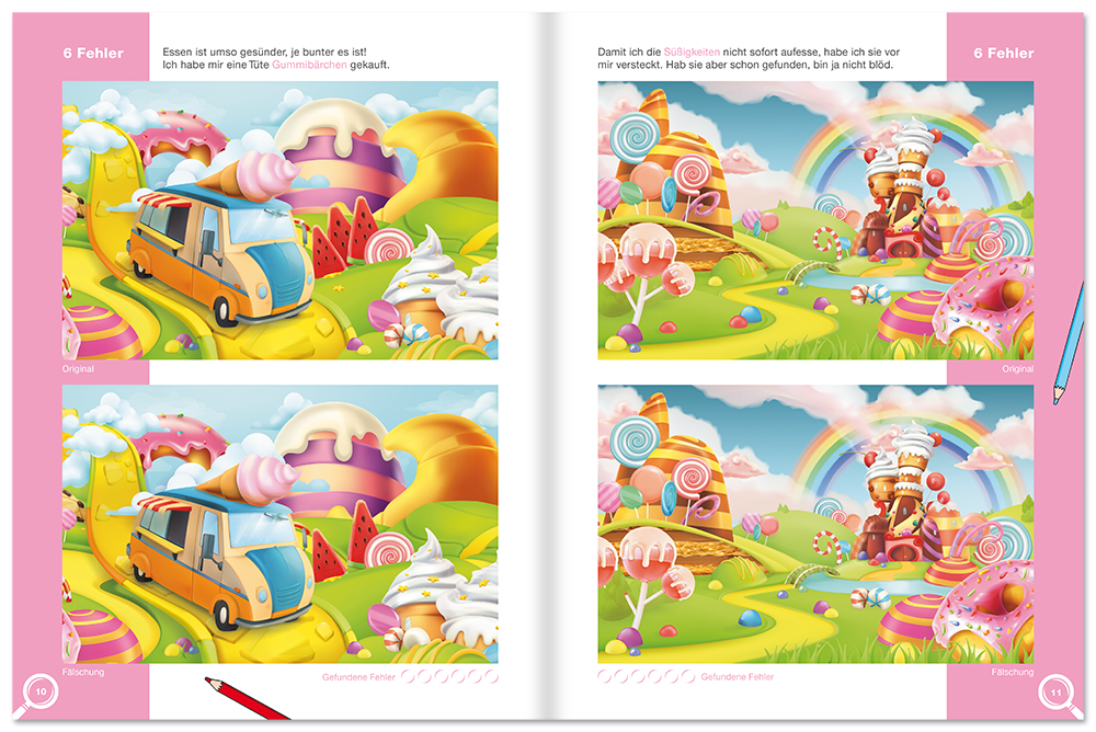 Bilder-Rätsel-Spaß für Kids Kinderbuch Beschäftigung Leseprobe S10–11 Neuer Favorit Verlag Onlineshop