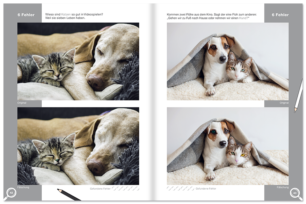 Bilder-Rätsel-Spaß für Kids Kinderbuch Beschäftigung Leseprobe S42–43 Neuer Favorit Verlag Onlineshop