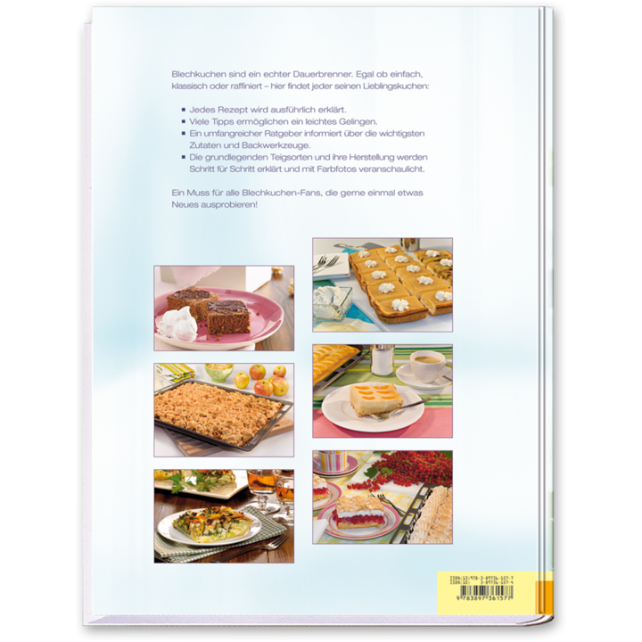 Blechkuchen Backbuch Rezepte für Blechkuchen Cover Rückseite EDITION XXL Onlineshop