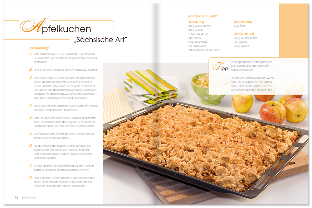 Blechkuchen Backbuch Rezepte für Blechkuchen Leseprobe S14-15 EDITION XXL Onlineshop