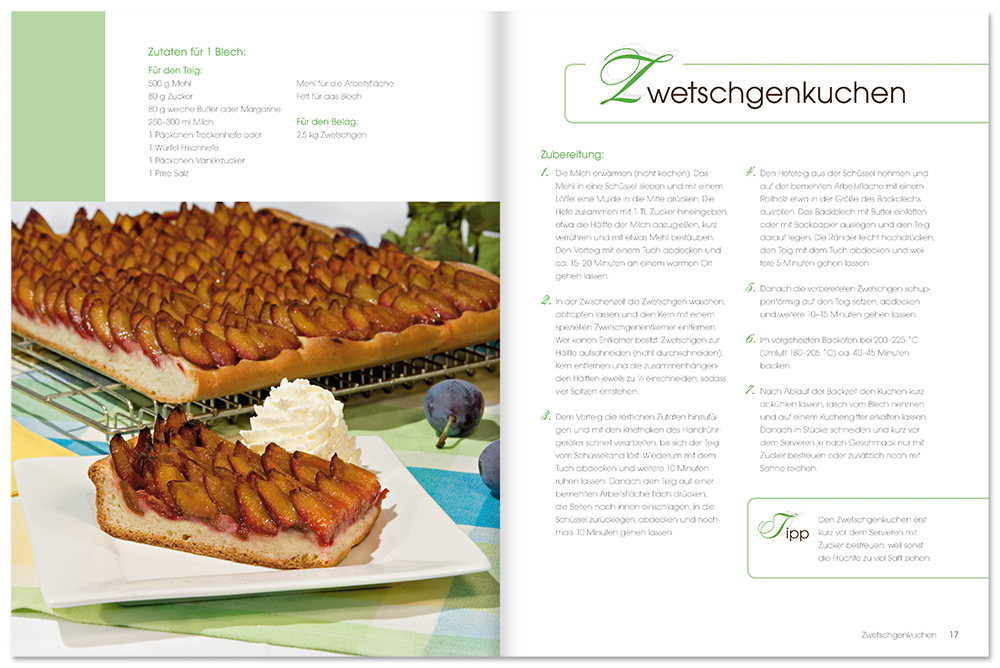 Blechkuchen Backbuch Rezepte für Blechkuchen Leseprobe S16-17 EDITION XXL Onlineshop
