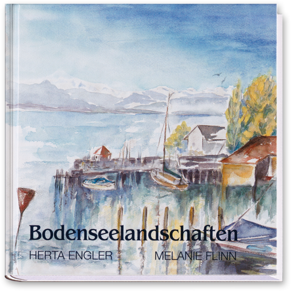 Bodenseelandschaften Geschenkbuch Aquarell Gedichte Cover Buch Vorderseite Eulen Verlag Onlineshop