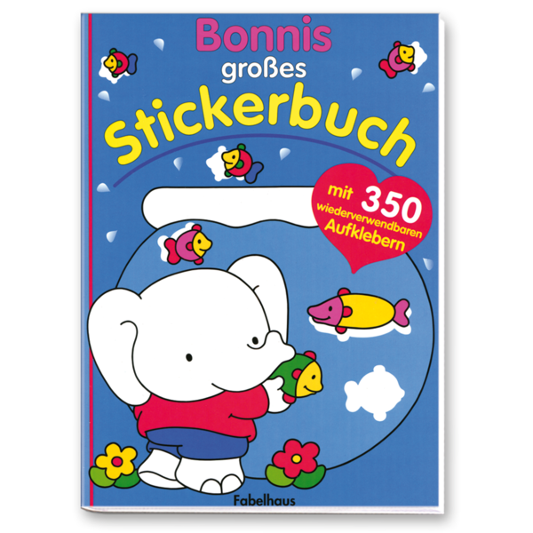 Bonnis großes Stickerbuch Kinderbuch Lernen Sticker Cover Buch Vorderseite Neuer Favorit Verlag Onlineshop