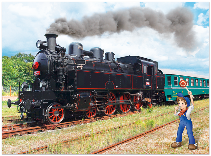 Buch Eisenbahn Kinderbuch Lerne die Geschichte der Eisenbahn kennen Poster Edition XXL Onlineshop