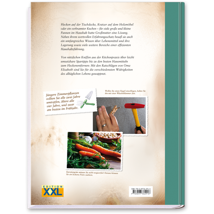 Buch Haushaltstipps ohne Schnickschnack Tipps und Tricks von Oma Cover Rückseite Edition XXL Onlineshop