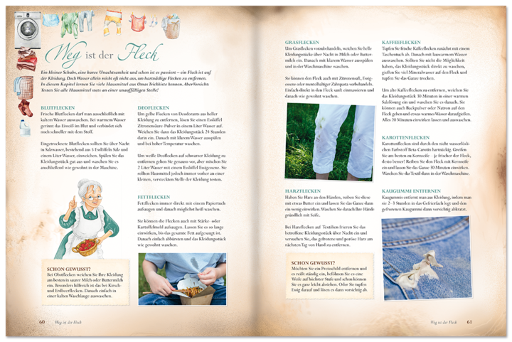 Buch Haushaltstipps ohne Schnickschnack Tipps und Tricks von Oma Leseprobe S60-61 Edition XXL Onlineshop