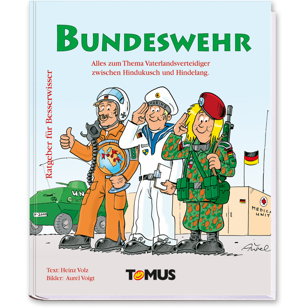 Bundeswehr Geschenkbuch Humor Ratgeber Cover Buch Vorderseite TOMUS Verlag Onlineshop