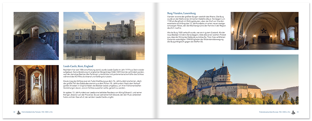 Burgen & Schlösser Sachbuch Bildband Leseprobe S38–39 Tosa Onlineshop