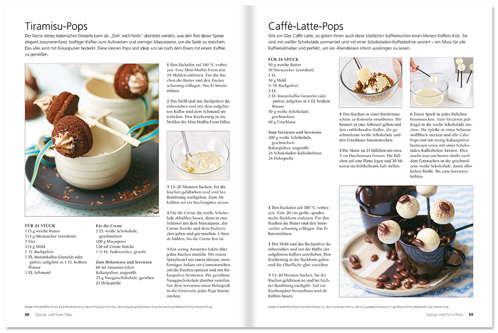 Cakepops Backbuch Kuchen und Kekse am Stiel Cake Pops selber machen Leseprobe S68-69 Edition XXL Onlineshop