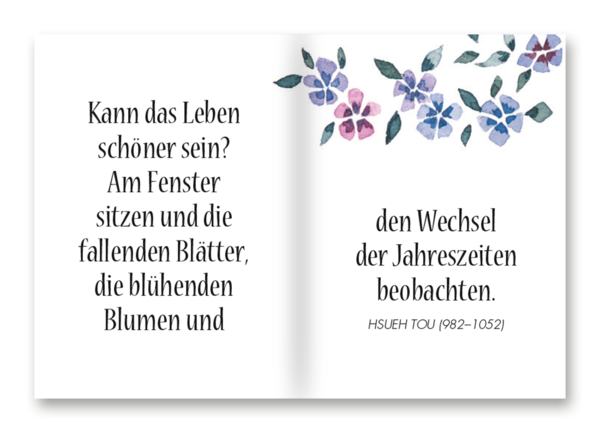 Chinesische Weisheiten Geschenkbuch Handgefertigtes Miniaturbuch Leseprobe S120–121 EDITION XXS Onlineshop