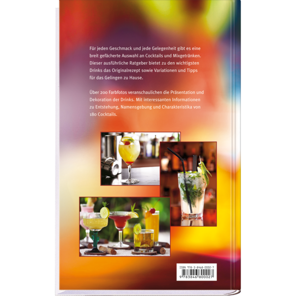 Cocktails Kochbuch Cocktails mixen Getränke Cover Buch Rückseite Neuer Kaiser Verlag Onlineshop