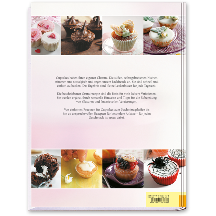 Cupcakes Backbuch Cupcakes Rezepte einfach Cupcake Rezeptbuch Cover Rückseite Edition XXL Onlineshop