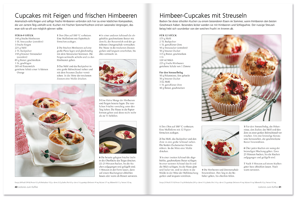 Cupcakes Backbuch Cupcakes Rezepte einfach Cupcake Rezeptbuch Leseprobe S40-41 Edition XXL Onlineshop