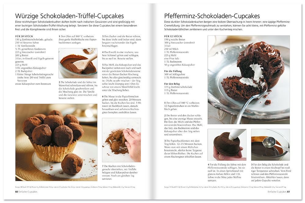 Cupcakes Backbuch Cupcakes Rezepte einfach Cupcake Rezeptbuch Leseprobe S60-61 Edition XXL Onlineshop