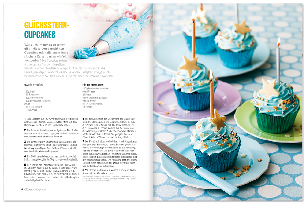 Cupcakes für Kinder leckere Cupcakes selber machen Rezeptbuch Leseprobe S36-37 Edition XXL Onlineshop