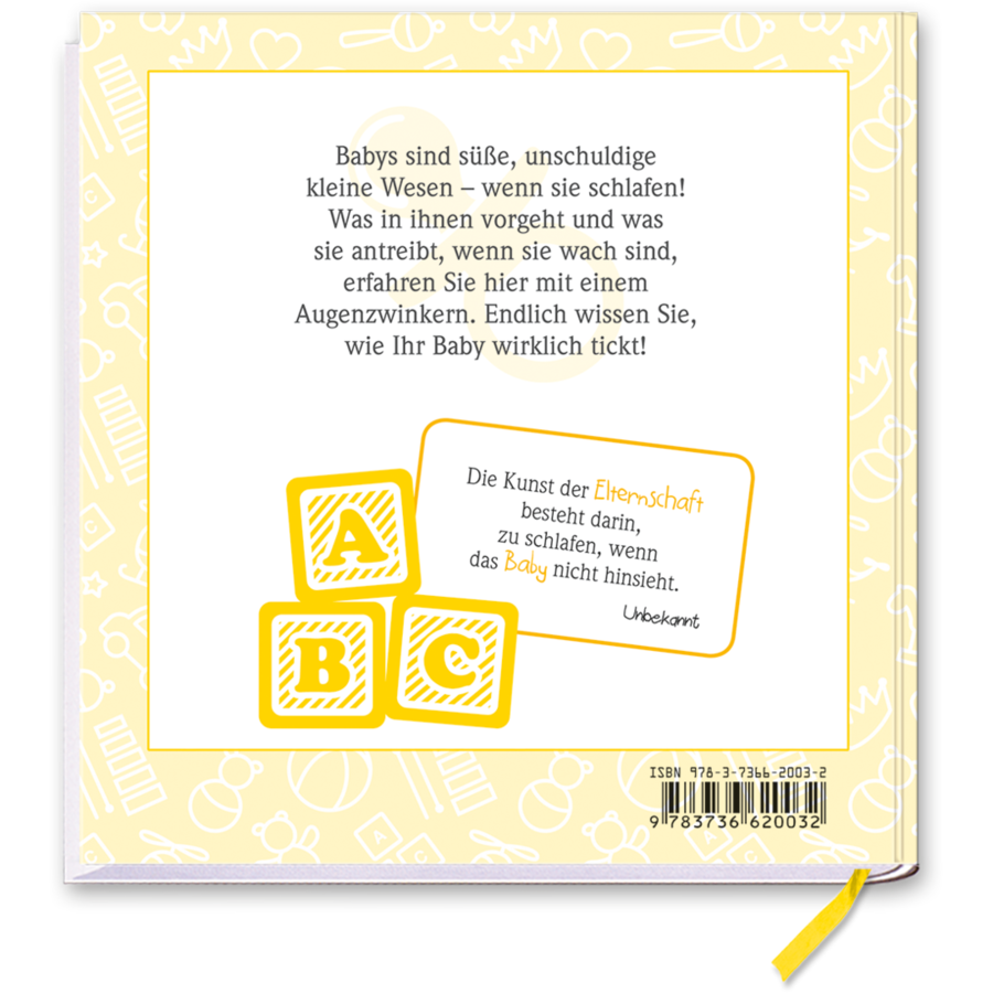 Das Baby Geschenkbuch Lustiges Geschenkbuch Baby Cover Buch Rückseite TOMUS Verlag Onlineshop