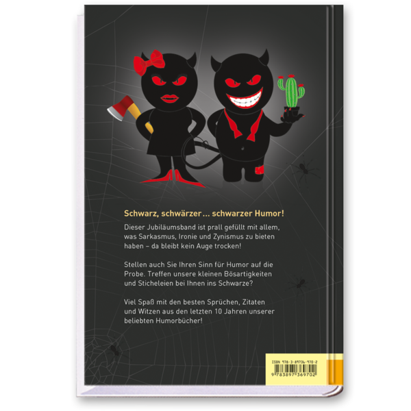 Das beste aus 10 Jahren Schwarzer Humor die besten Sprüche, Witze und Zitate Cover Rückseite Edition XXL Onlineshop