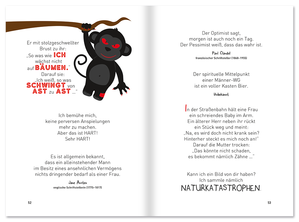 Das beste aus 10 Jahren Schwarzer Humor die besten Sprüche, Witze und Zitate Leseprobe S52-53 Edition XXL Onlineshop