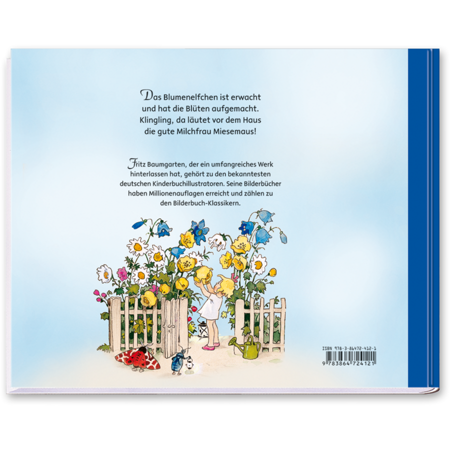 Das Blumenelfchen Nostalgie Bilderbuch Fritz Baumgarten Cover Buch Rückseite Titania Verlag Onlineshop