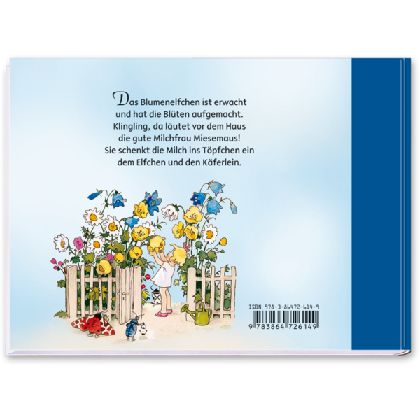Das Blumenelfchen Nostalgie Mini Bilderbuch Fritz Baumgarten Cover Buch Rückseite Titania Verlag Onlineshop