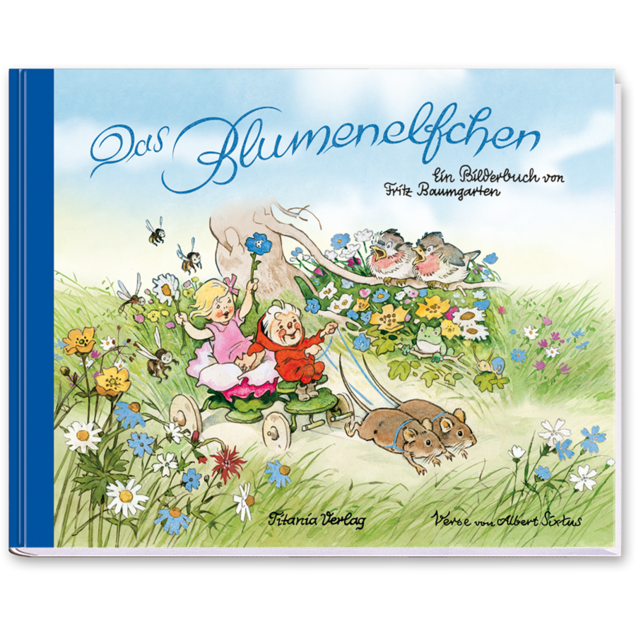 Das Blumenelfchen Nostalgie Bilderbuch Fritz Baumgarten Cover Buch Vorderseite Titania Verlag Onlineshop