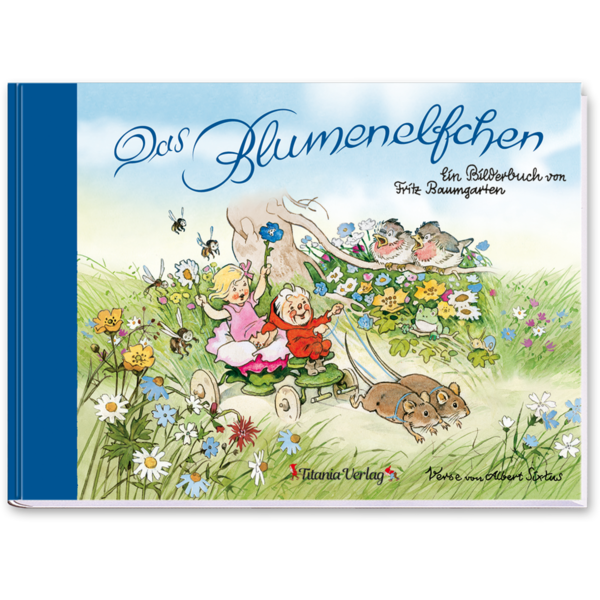 Das Blumenelfchen Nostalgie Mini Bilderbuch Fritz Baumgarten Cover Buch Vorderseite Titania Verlag Onlineshop