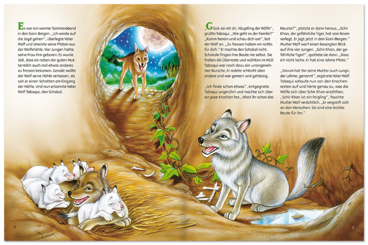 Das Dschungelbuch Kinderbuch Kinderbücher zum Vorlesen Leseprobe S6-7 Edition XXL Onlineshop