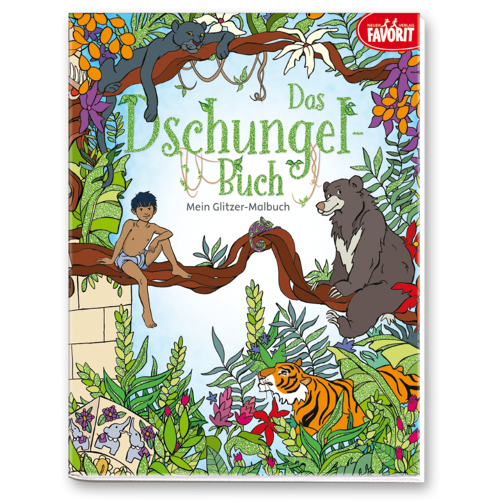 Das Dschungelbuch Malbuch Malen Kinder Cover Buch Vorderseite Neuer Favorit Verlag Onlineshop