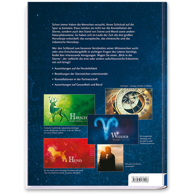 Das große Buch der Horoskope Sachbuch Sternzeichen Astrologie Cover Buch Rückseite Tosa Onlineshop