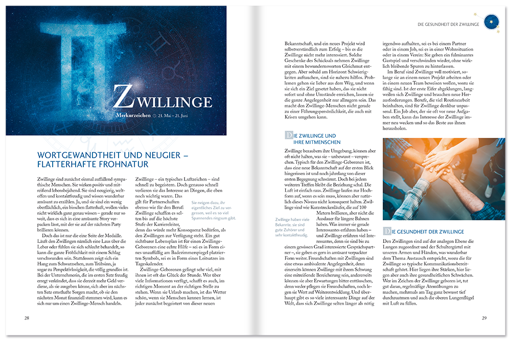 Das große Buch der Horoskope Sachbuch Sternzeichen Astrologie Leseprobe S28–29 Tosa Onlineshop