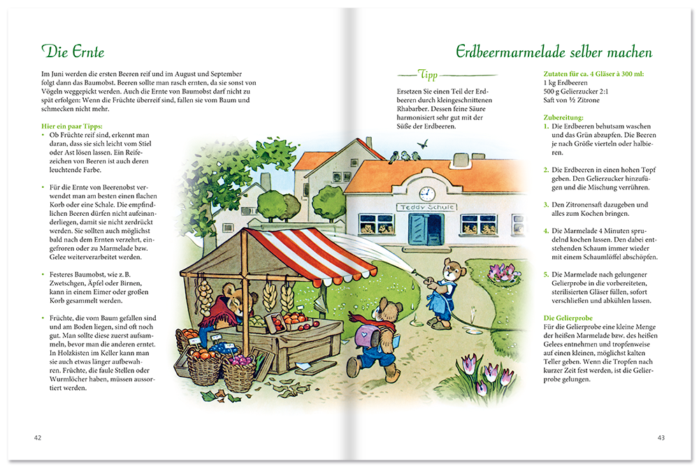 Das große Fritz Baumgarten Gartenbuch Nostalgie Ganze Familie Leseprobe S42–43 Titania Verlag Onlineshop