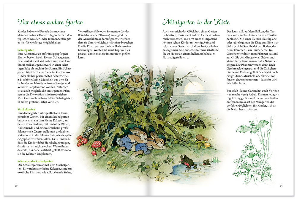 Das große Fritz Baumgarten Gartenbuch Nostalgie Ganze Familie Leseprobe S52–53 Titania Verlag Onlineshop