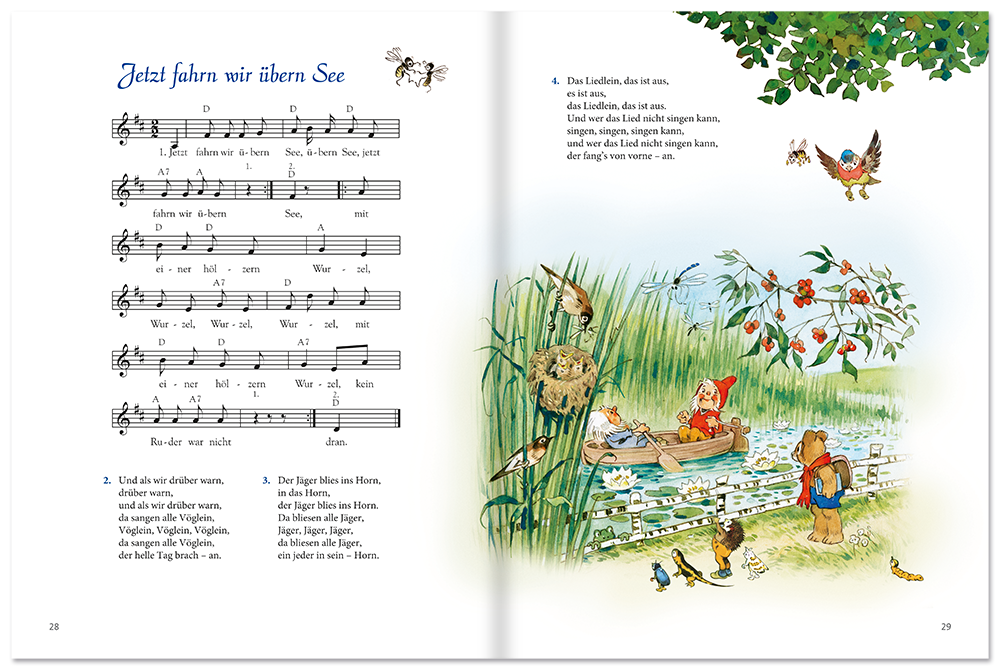 Das große Fritz Baumgarten Liederbuch Ganze Familie Leseprobe S28–29 Titania Verlag Onlineshop