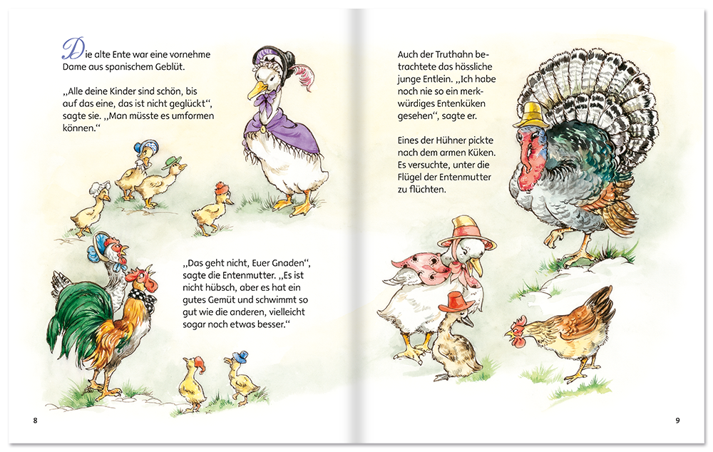 Das hässliche Entlein Kinderbuch Märchen Geschichten Leseprobe S8–9 Neuer Favorit Verlag Onlineshop