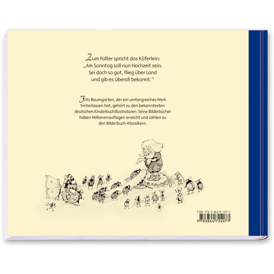 Das Hochzeitsfest im Wiesengrund Nostalgie Bilderbuch Fritz Baumgarten Cover Buch Rückseite Titania Verlag Onlineshop