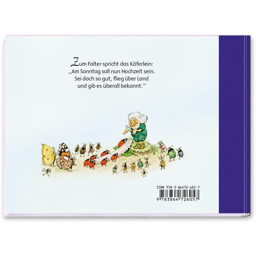 Das Hochzeitsfest im Wiesengrund Nostalgie Mini Bilderbuch Fritz Baumgarten Cover Buch Rückseite Titania Verlag Onlineshop