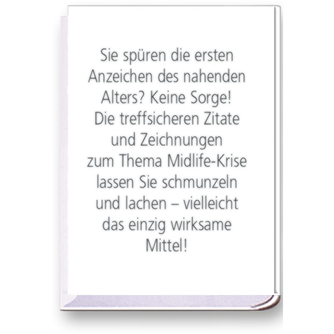Das Midlife-Desaster Geschenkbuch Handgefertigtes Miniaturbuch Cover Buch Rückseite EDITION XXS Onlineshop