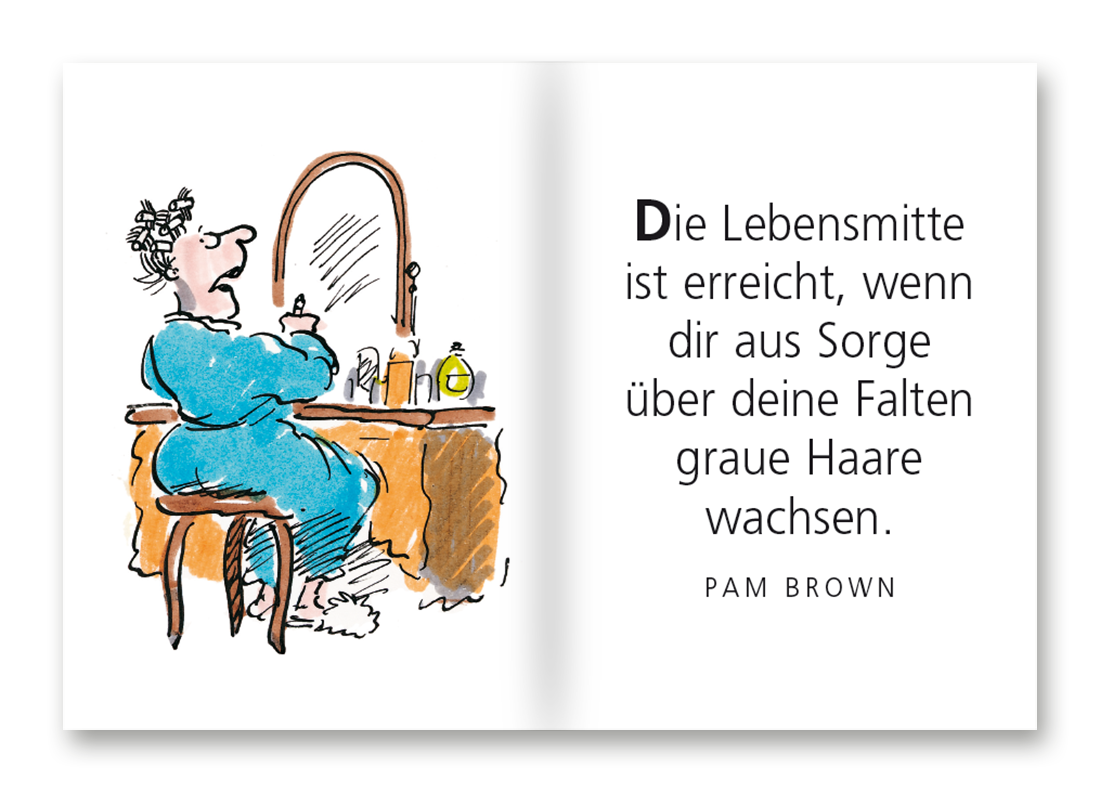 Das Midlife-Desaster Geschenkbuch Handgefertigtes Miniaturbuch Leseprobe S120–121 EDITION XXS Onlineshop