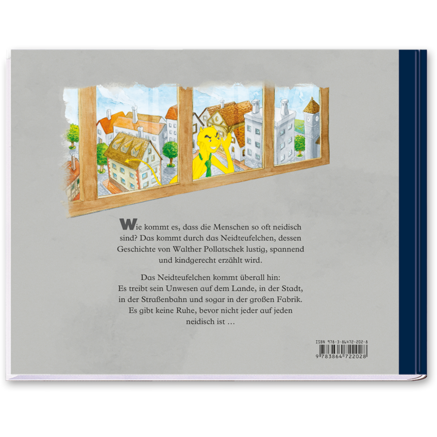 Das Neidteufelchen Nostalgie Bilderbuch Vorlesebuch Cover Buch Rückseite Titania Verlag Onlineshop