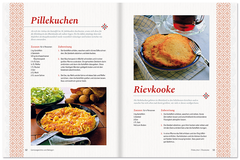Das Rheinland und seine Küche Kochbuch rheinische Gerichte Rezepte Leseprobe S52-53 Edition XXL Onlineshop