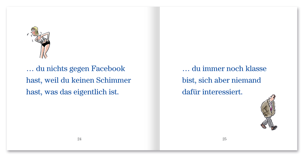 Deine wilden Jahre sind vorbei, wenn… Geschenkbuch Rente Leseprobe S24–25 EDITION XXS Onlineshop