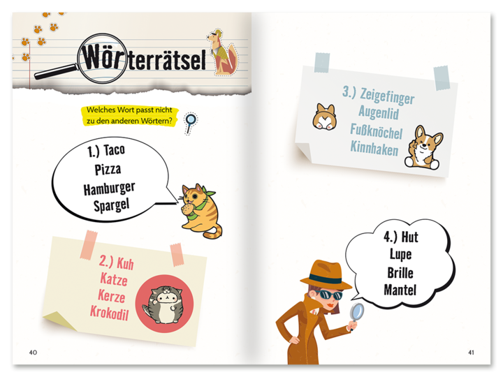 Denksport für Kids Kinderbuch Knobeln Denksportaufgaben Leseprobe S40–41 Neuer Favorit Verlag Onlineshop