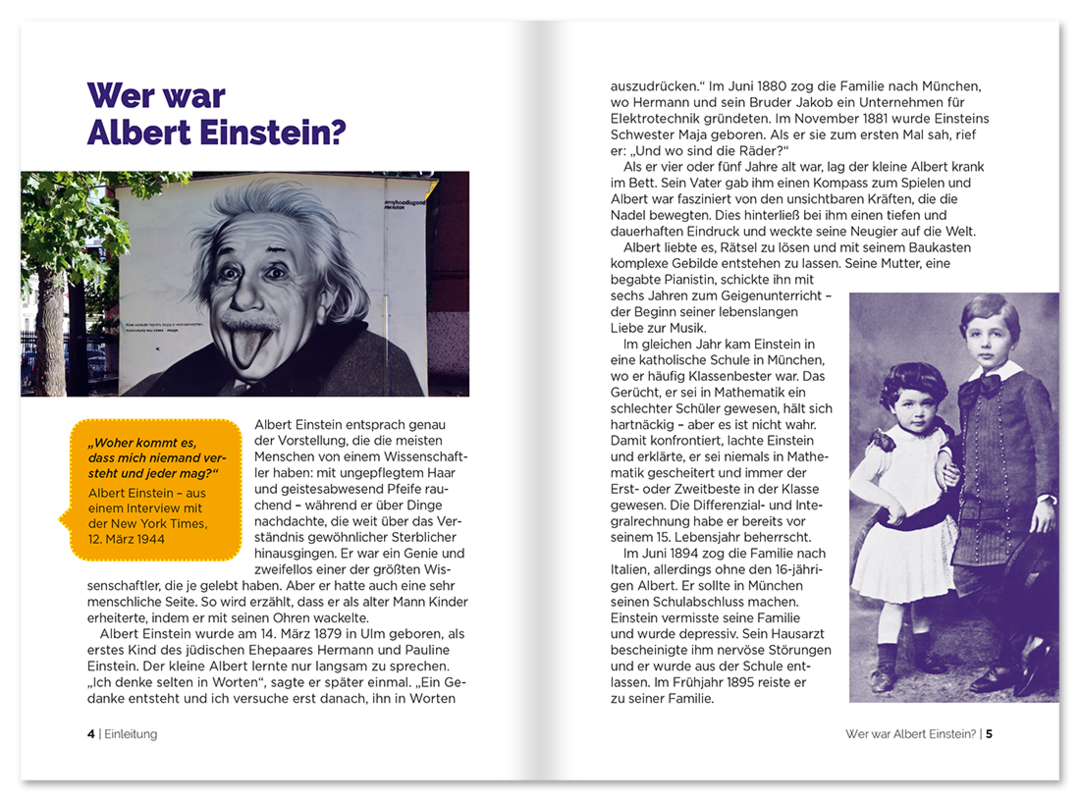 Der 15-Minuten-Einstein Sachbuch Physik Wissen Leseprobe S4–5 Tosa Onlineshop