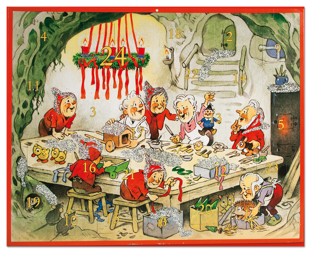 Der Fritz Baumgarten Adventskalender Nostalgie Weihnachten Kinder Cover Buch Vorderseite Titania Verlag Onlineshop