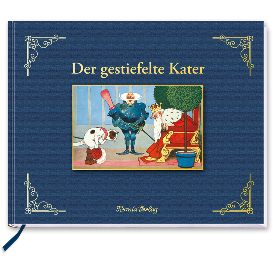 Der gestiefelte Kater Grimms Märchen Nostalgie Cover Vorderseite Titania Verlag Onlineshop