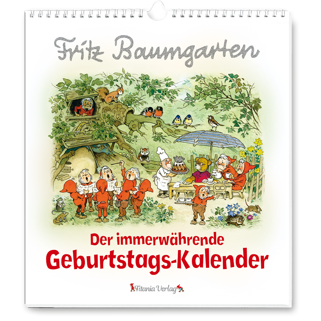 Der immerwährende Geburtstags-Kalender Fritz Baumgarten Cover Vorderseite Titania Verlag Onlineshop