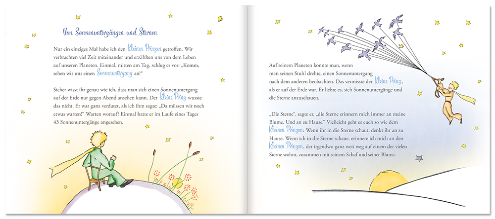 Der Kleine Prinz Kinderbuch Halbleinenband Leseprobe S18–19 Titania Verlag Onlineshop